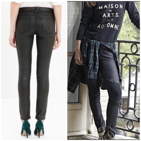 MADEWELL Skinny Skinny Racetrack Moto Jeans in Black - Picture 10 of 10